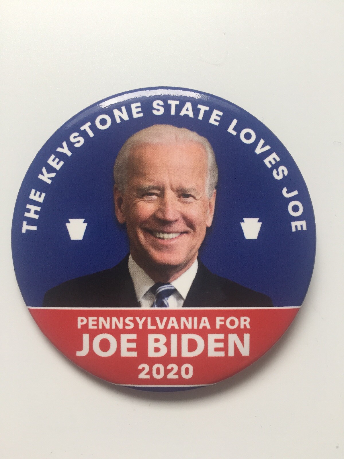 2020 Vice President Joe Biden for President 3″ Button Pennsylvania Keystone Pin