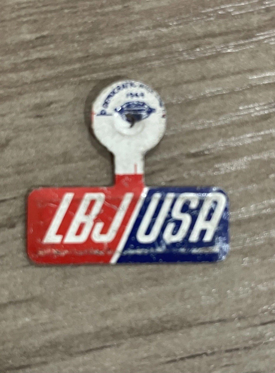 “LBJ For The USA” 3 Pinback 1 Lapel Button Political President Campaign 1964