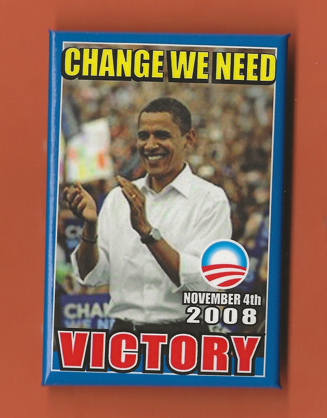 2008 Barack Obama (2×3)” / “Change We Need” Presidential Campaign Button(xmas)