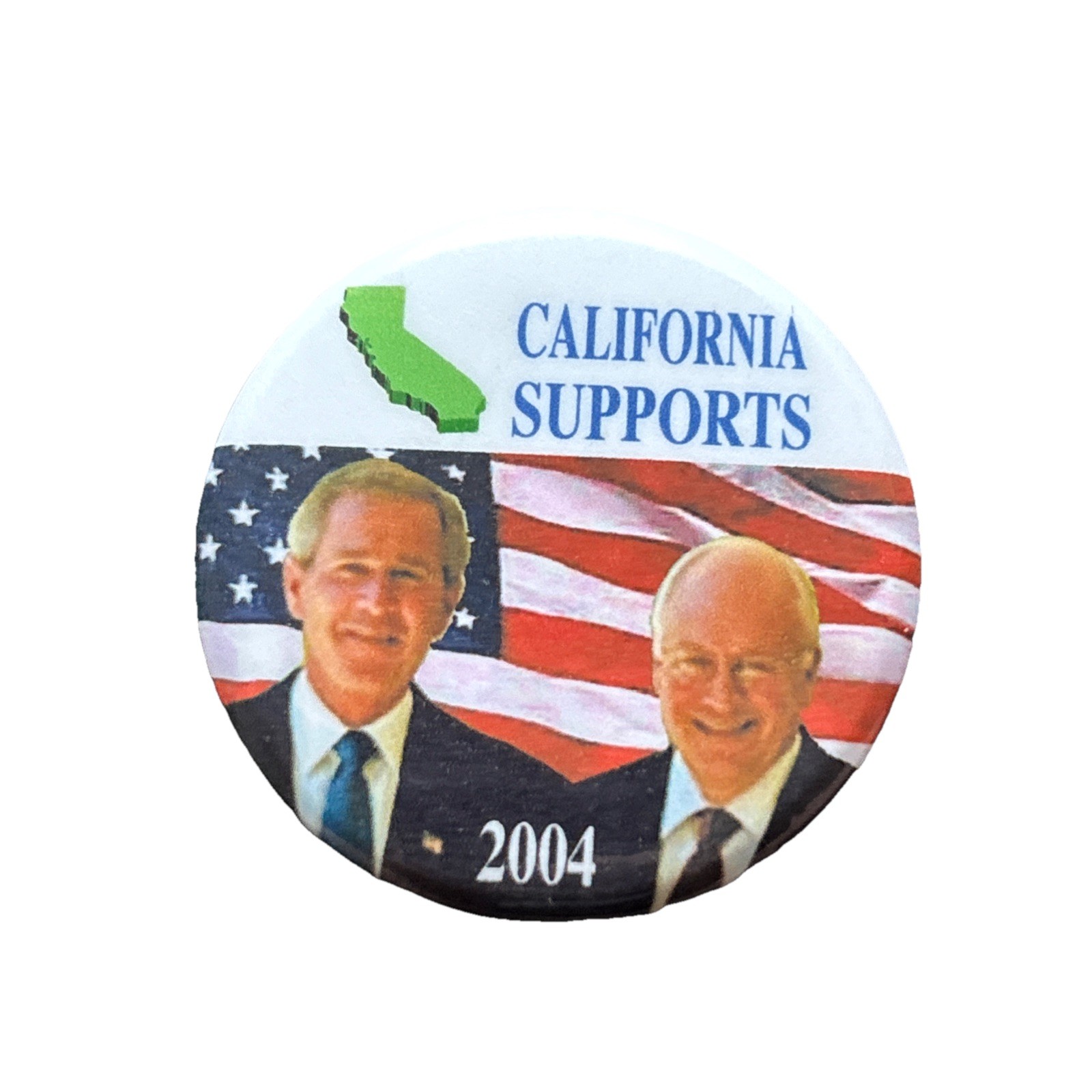 2004 George W. Bush for President California 50 State Pin 1.75″ Button Cheney