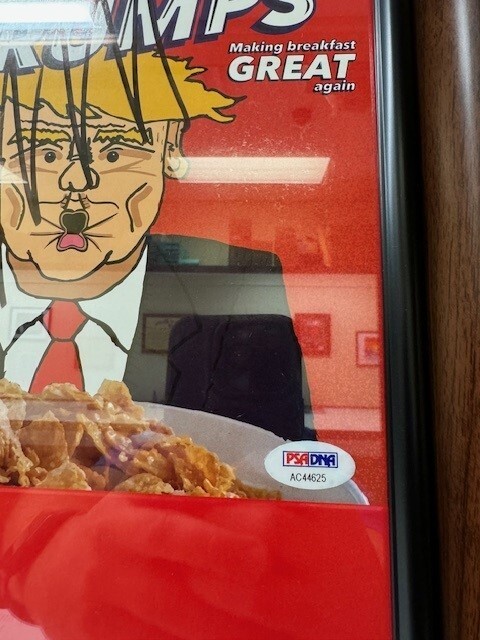 Frosted Trumps Autographed Cereal Box JSA LOA Trump Certified Signature & PSADNA