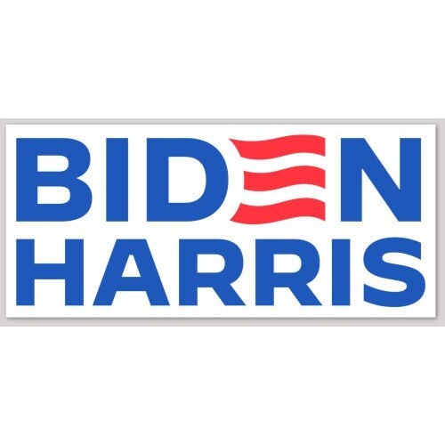 New Logo Joe Biden Kamala Harris For President 2024 8×3.6 Bumper Sticker Decal