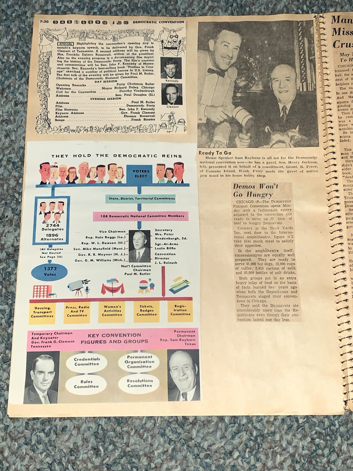 1956 President Eisenhower And GOP Convention Book With 53 Pages,w/Nebraska Ties!