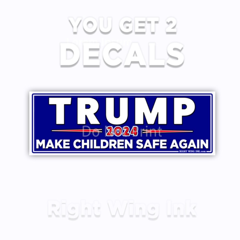 Trump 2024 President Save the Children Donald 2020 MAGA 9×3 Anti Biden 5 pack