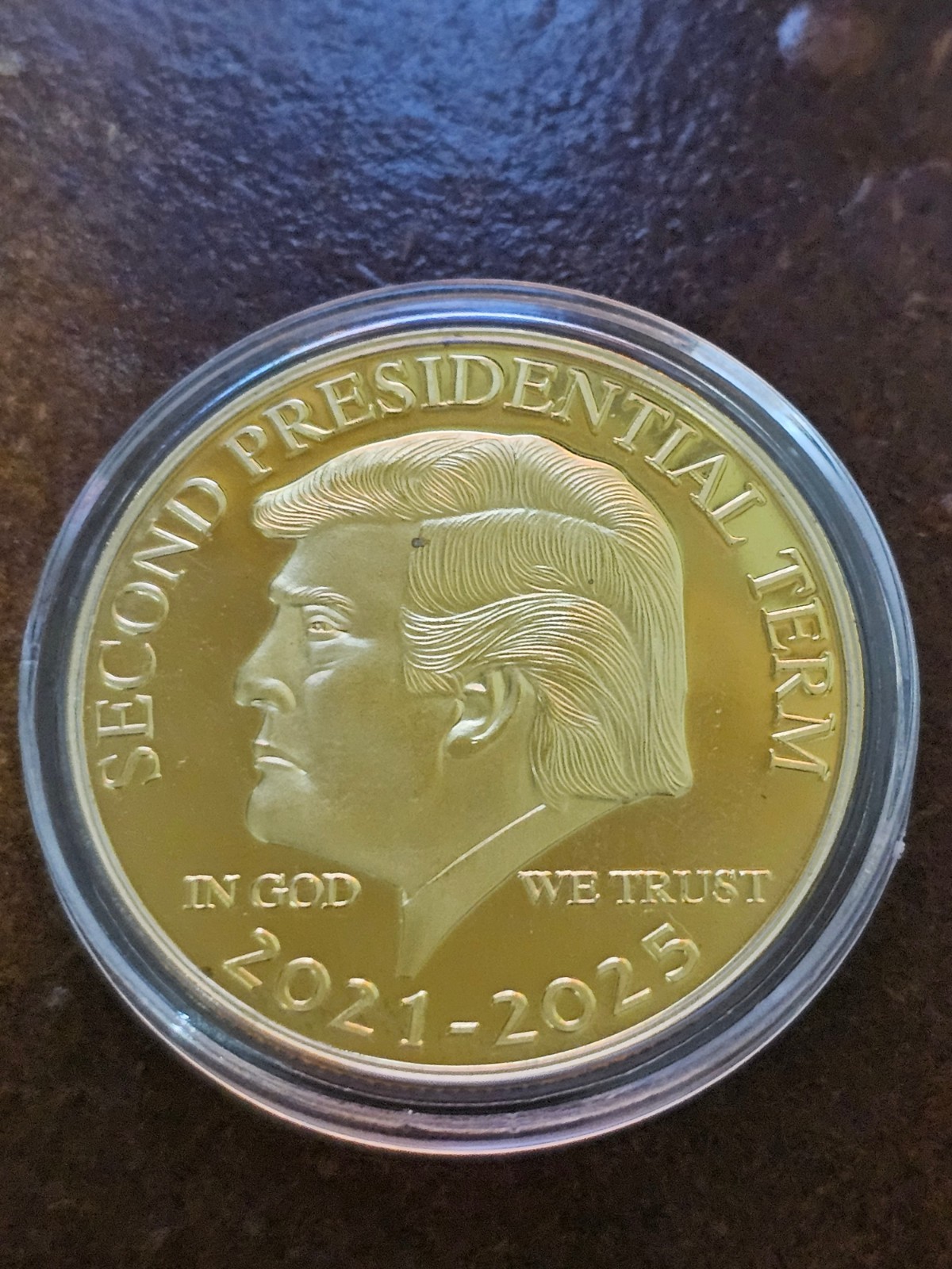 Golden 2021-2025 Donald Trump Second Presidential Term ERROR challenge coin