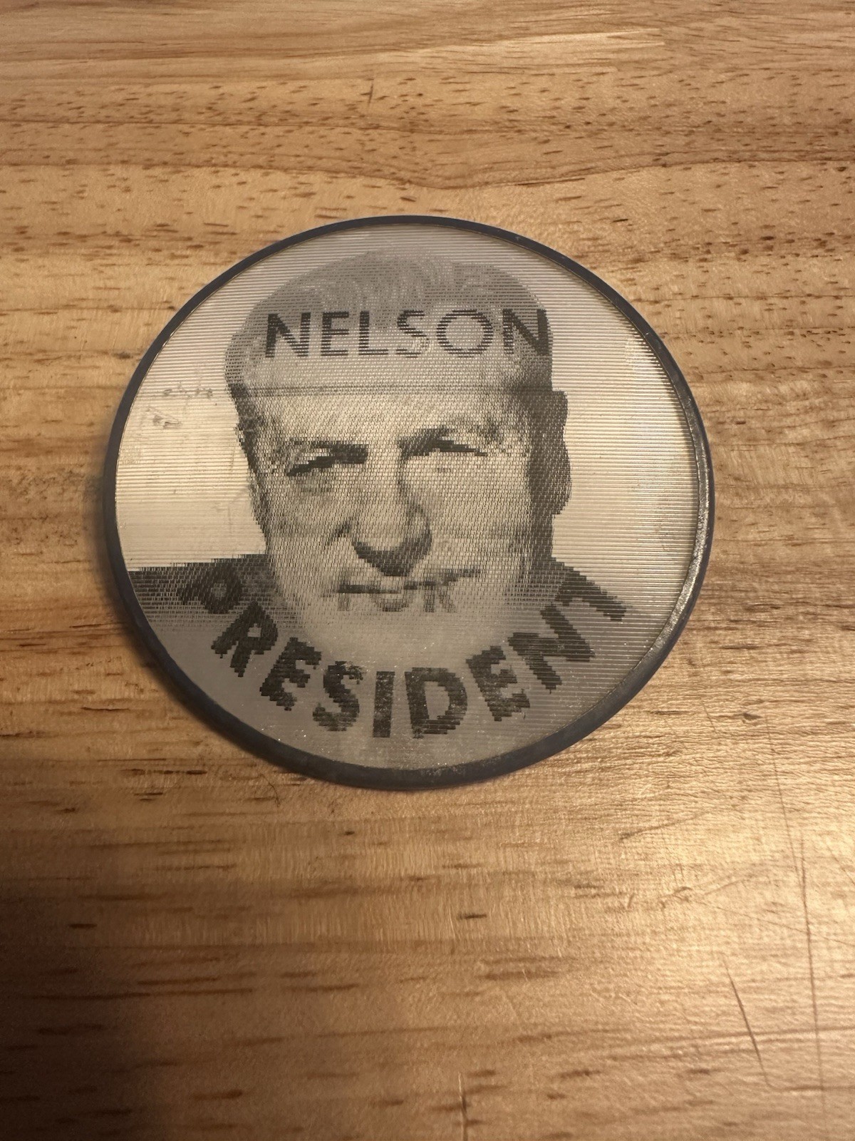 1968 NELSON ROCKEFELLER Varivue Vari Vue Flasher Pin Button President Campaign