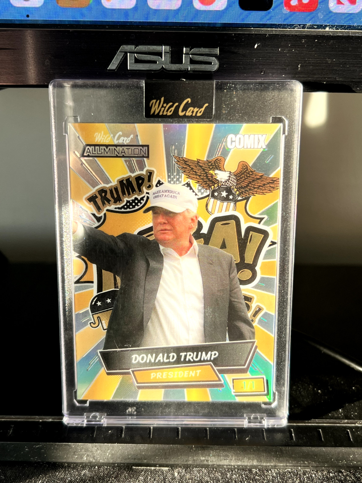 2024 Wildcard Alumination Comic Donald Trump Commander And Chief MAGA 1/1
