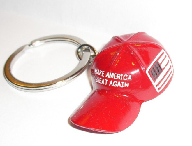 Donald Trump Keychain Maga Hat American Flag Make America Great Again Metal Hat