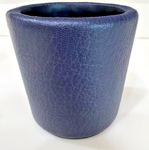 President Donald J. Trump Pencil Holder in Blue Leather with Presidential Seal
