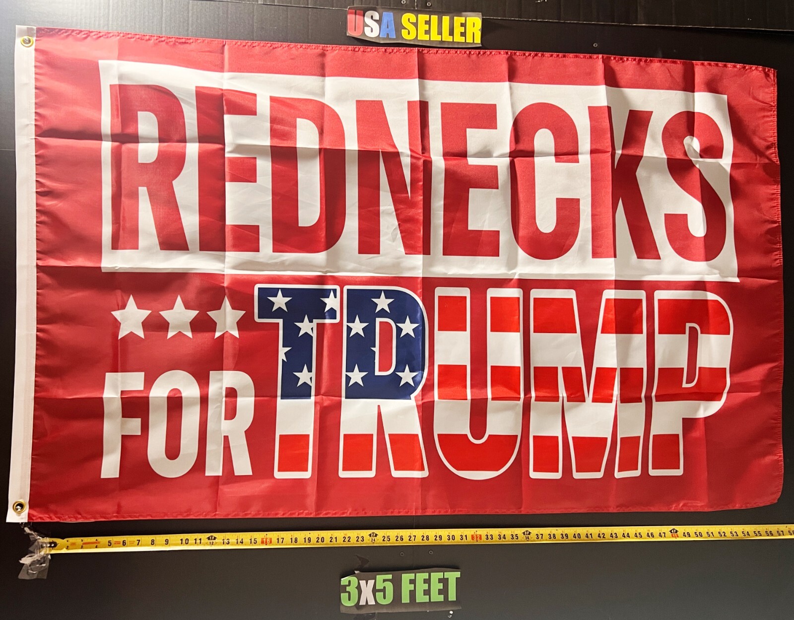 Donald Trump Flag FREE USA SHIP Rednecks For Trump Man Cave America USA Sign 3×5
