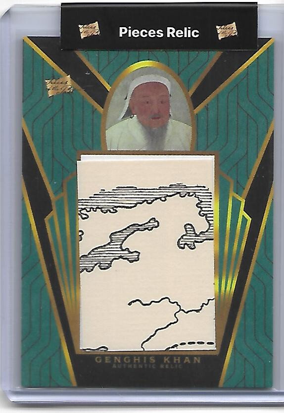 Genghis Khan 2023 Piece Of The Past 1 Time Serie 1 Vintage Handwritten MAP Relic