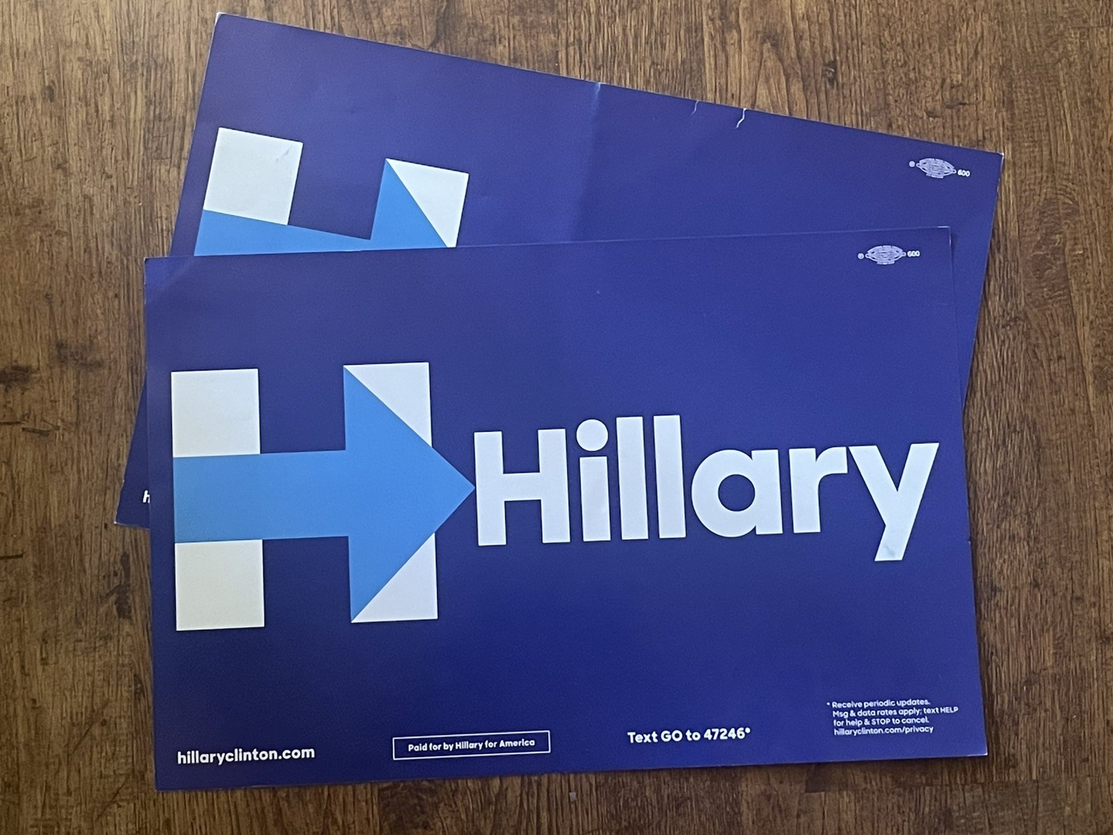 Lot of 14 Hillary Clinton Official Presidential Campaign Signs 2016 Sign