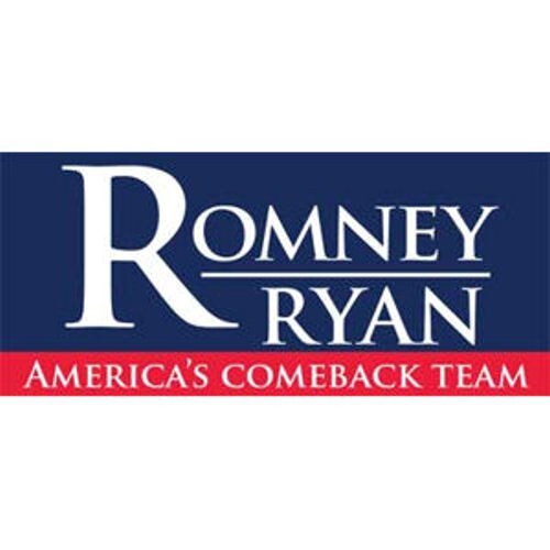 Mitt Romney Paul Ryan America’s Comeback Team 2012 3×8 Bumper Sticker
