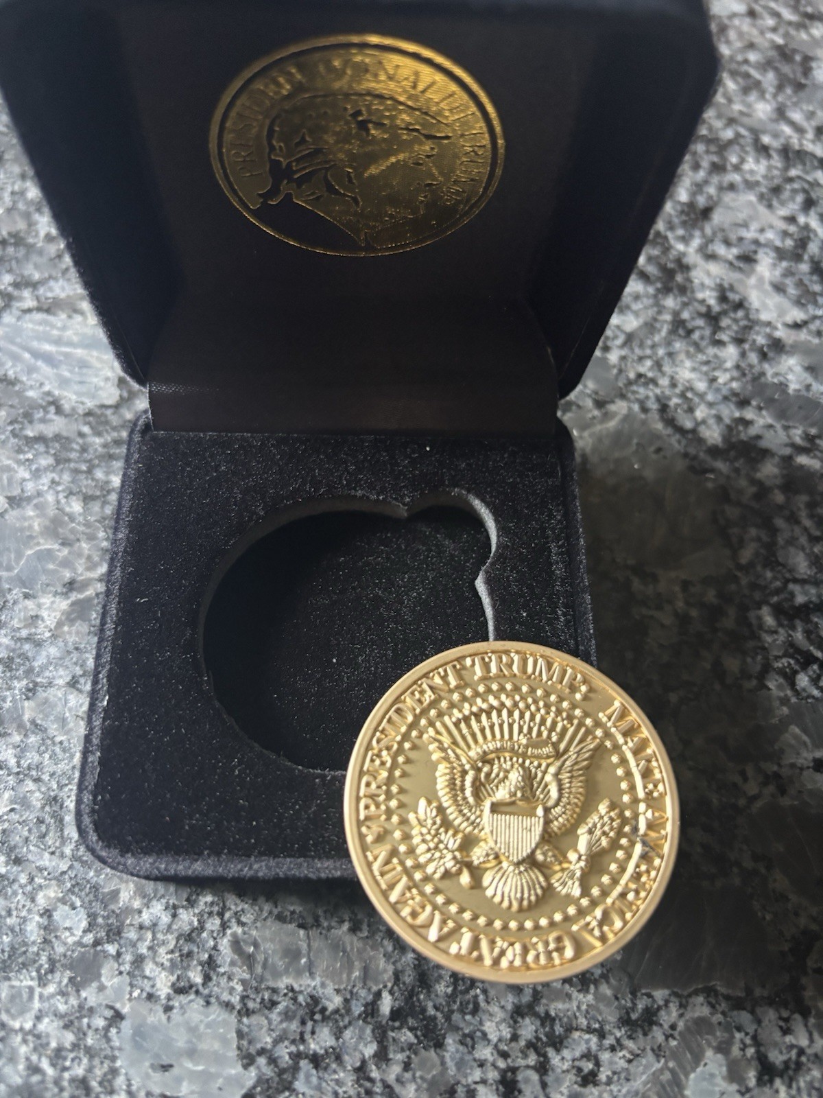 Trump 45Th And 47Th Presidential Coin, New In Velvet Box, Free Shipping