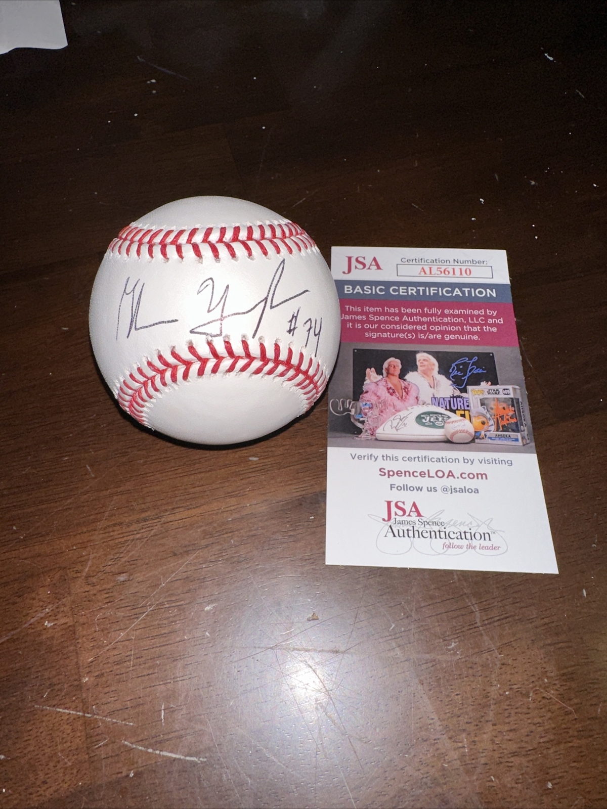 RARE Glenn Youngkin signed baseball Virginia Governor Republican PHOTO PROOF JSA