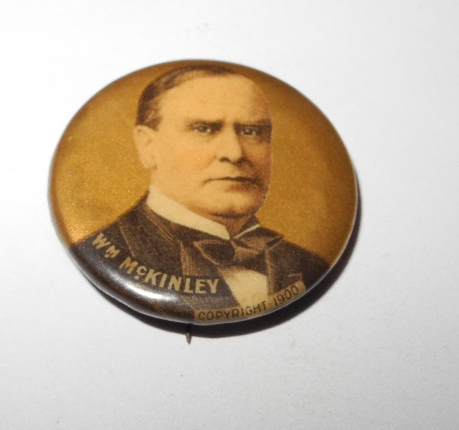 1900 WILLIAM MCKINLEY Political Campaign President Election Button 1.25″ Pin