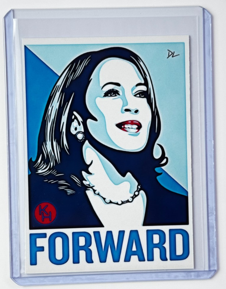 Kamala Harris Limited Edition Artist Signed “Forward” Trading Card 8/10