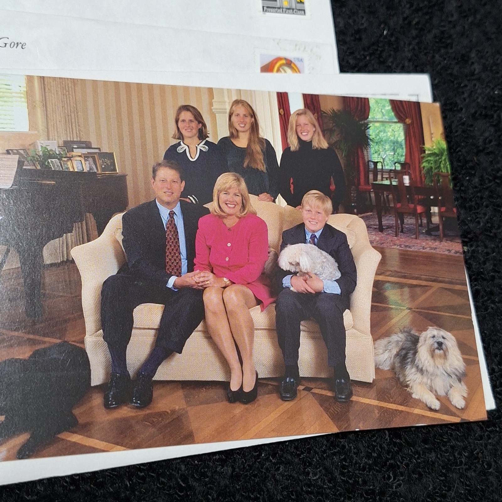 Vice President Al Gore Family Christmas Cards 1990s White House W/ Envelopes