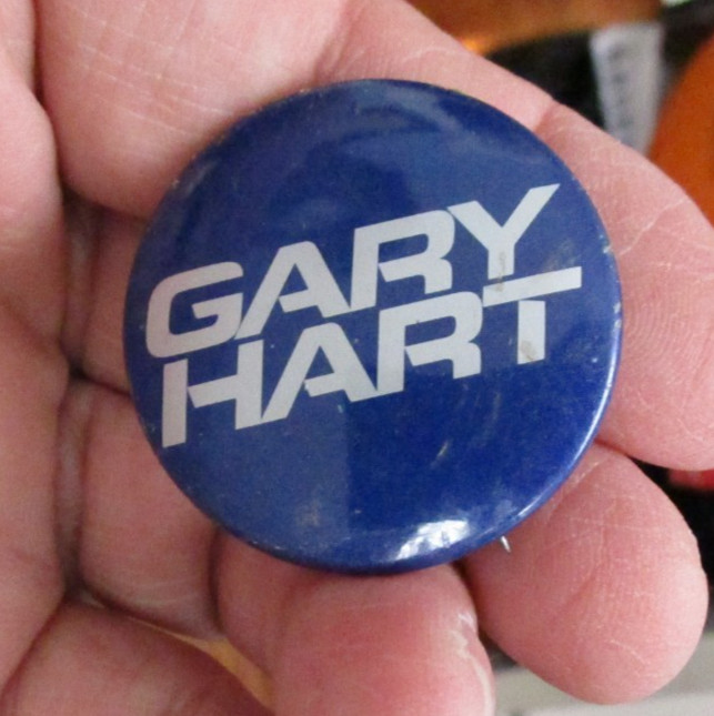 Gary Hart 1988 Presidential Political Candidate Campaign Button 1-1/2″