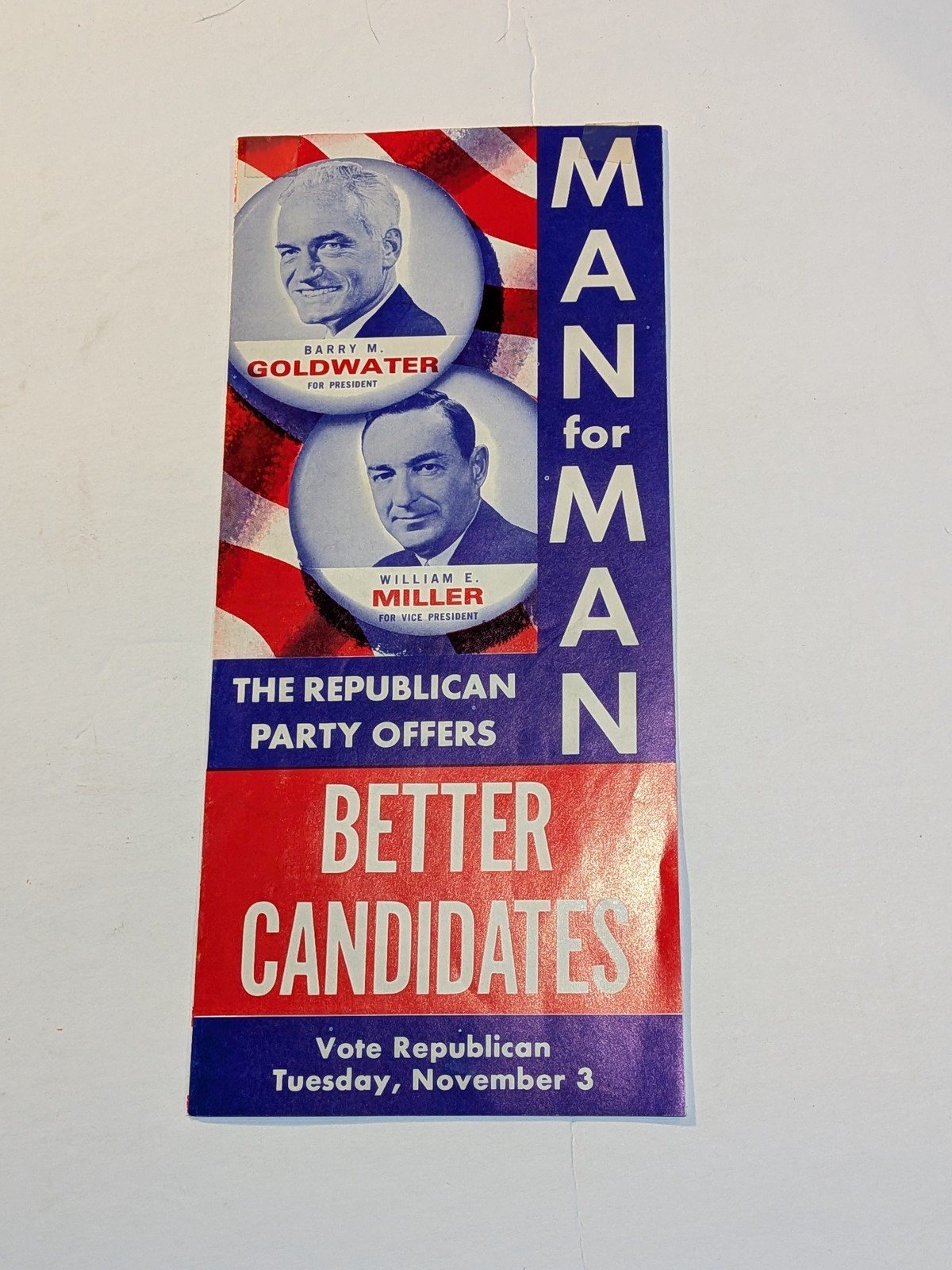 1964 Goldwater Miller Presidential Campaign Brochure Ohio Republican Flyer
