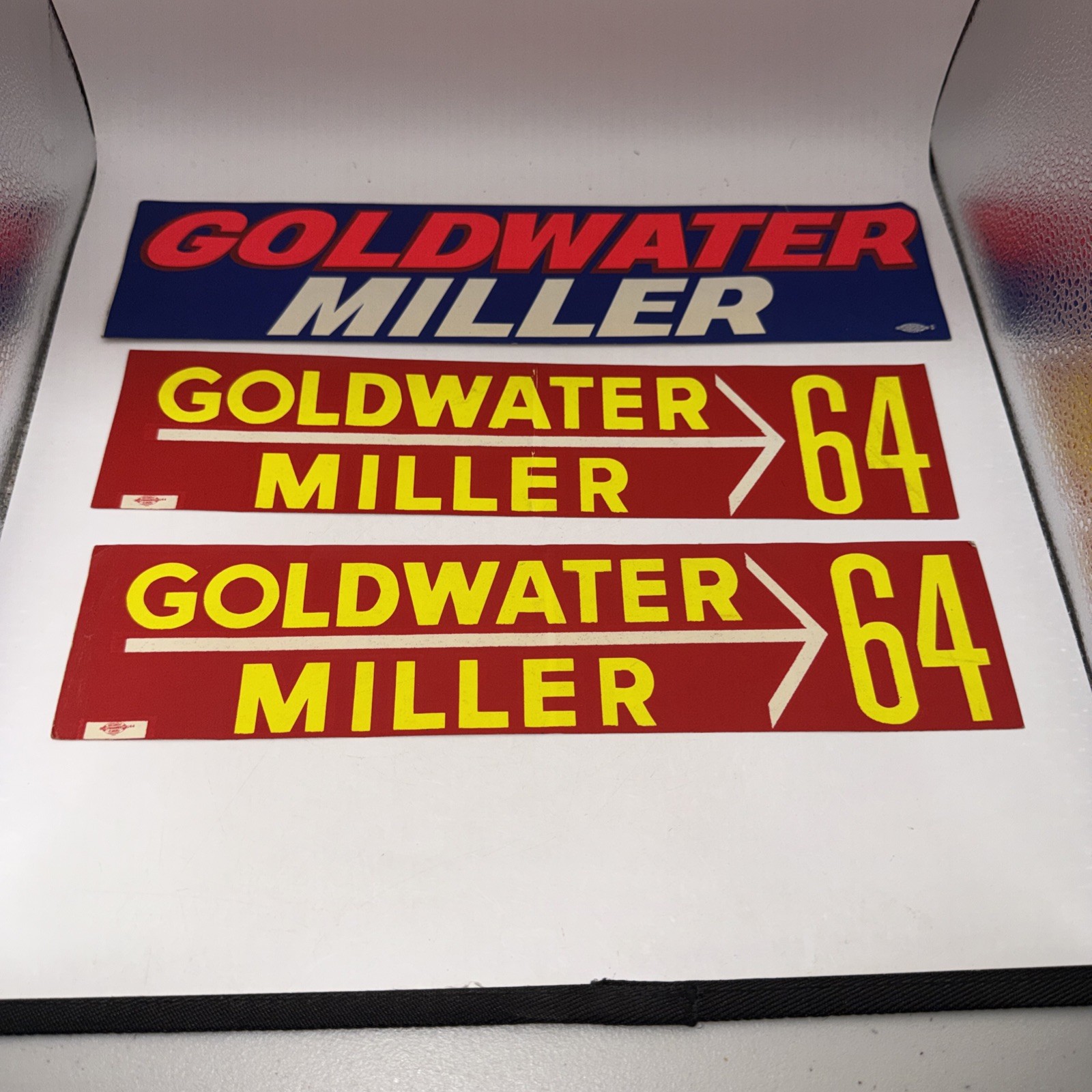 Goldwater-Miller 1964 Bumbler Sticker Lot Of 3 RARE Politics Unused