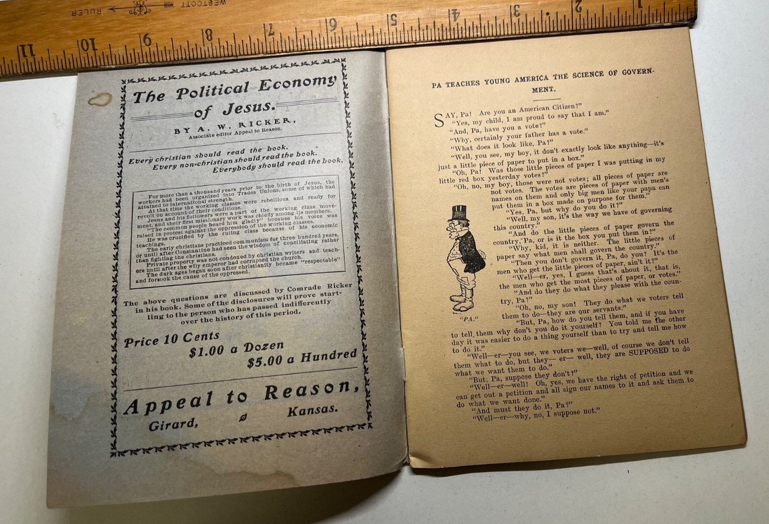 1904 PA and Young Americans Short Stories with Sharp Sting Political Antique
