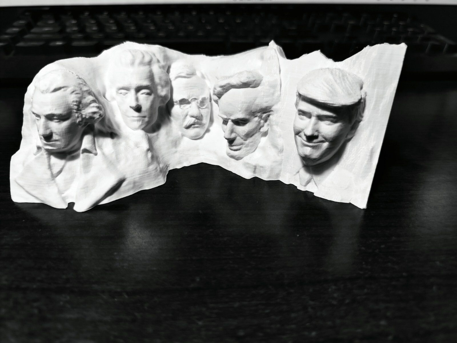 6″ Smiling President Donald Trump Mount Rushmore TrumpMore MAGA 3D Printed White