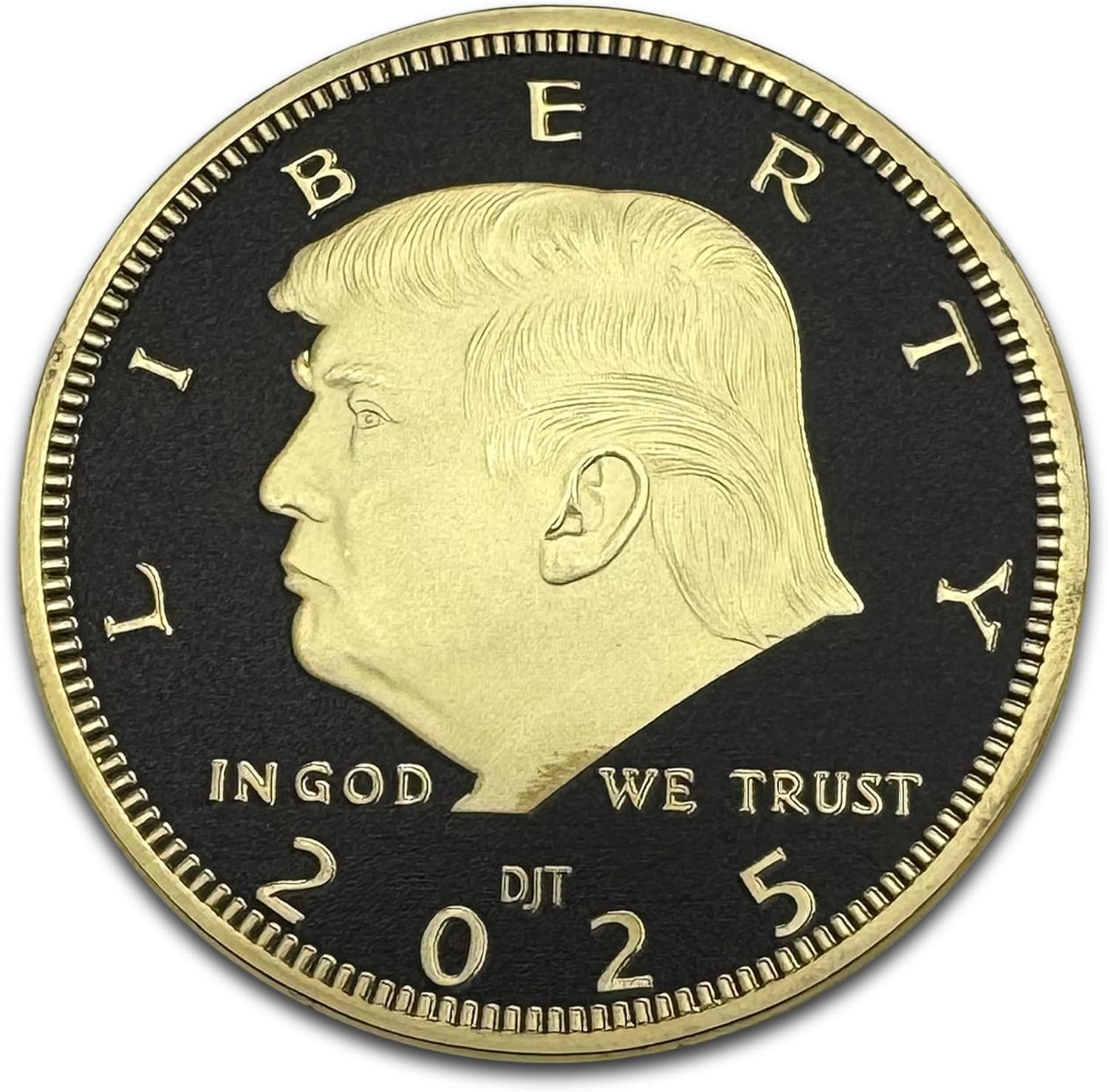 President Donald Trump 45 47 2025 24Kt Gold Challenge Coin, Trump Coin Collector