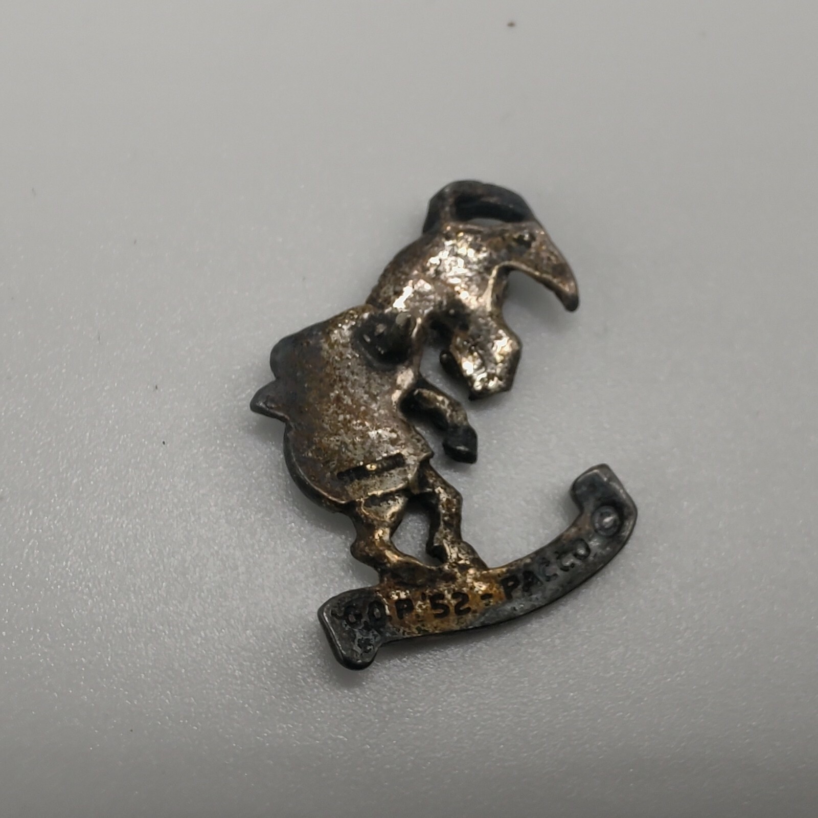 Vintage 1952 Time To Change Sterling Silver Pin GOP President Eisenhower
