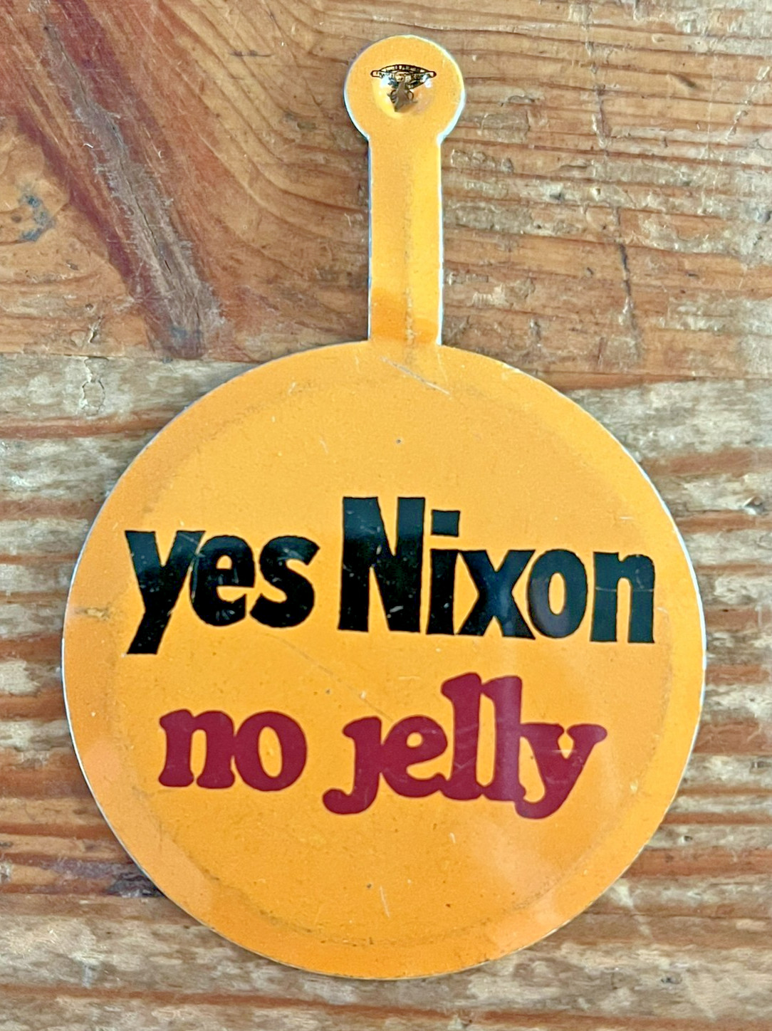 Richard Nixon Pin Yes Nixon No Jelly Foldover Campaign Button Candy Bar Ad