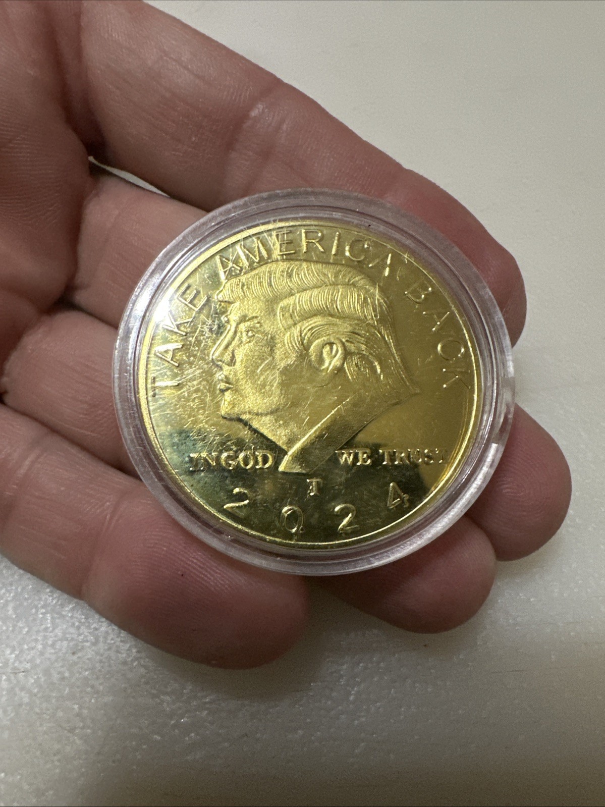 2025 Donald Trump Coin Take America Back GOLD Plated + Case SHIPPED FROM USA