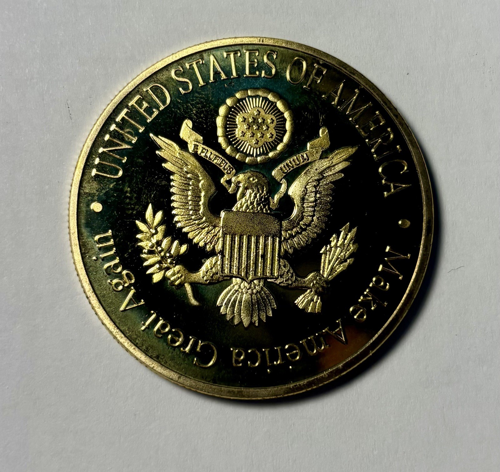 Inauguration of President 2017 USA Trump Gold Toned Metal Coin