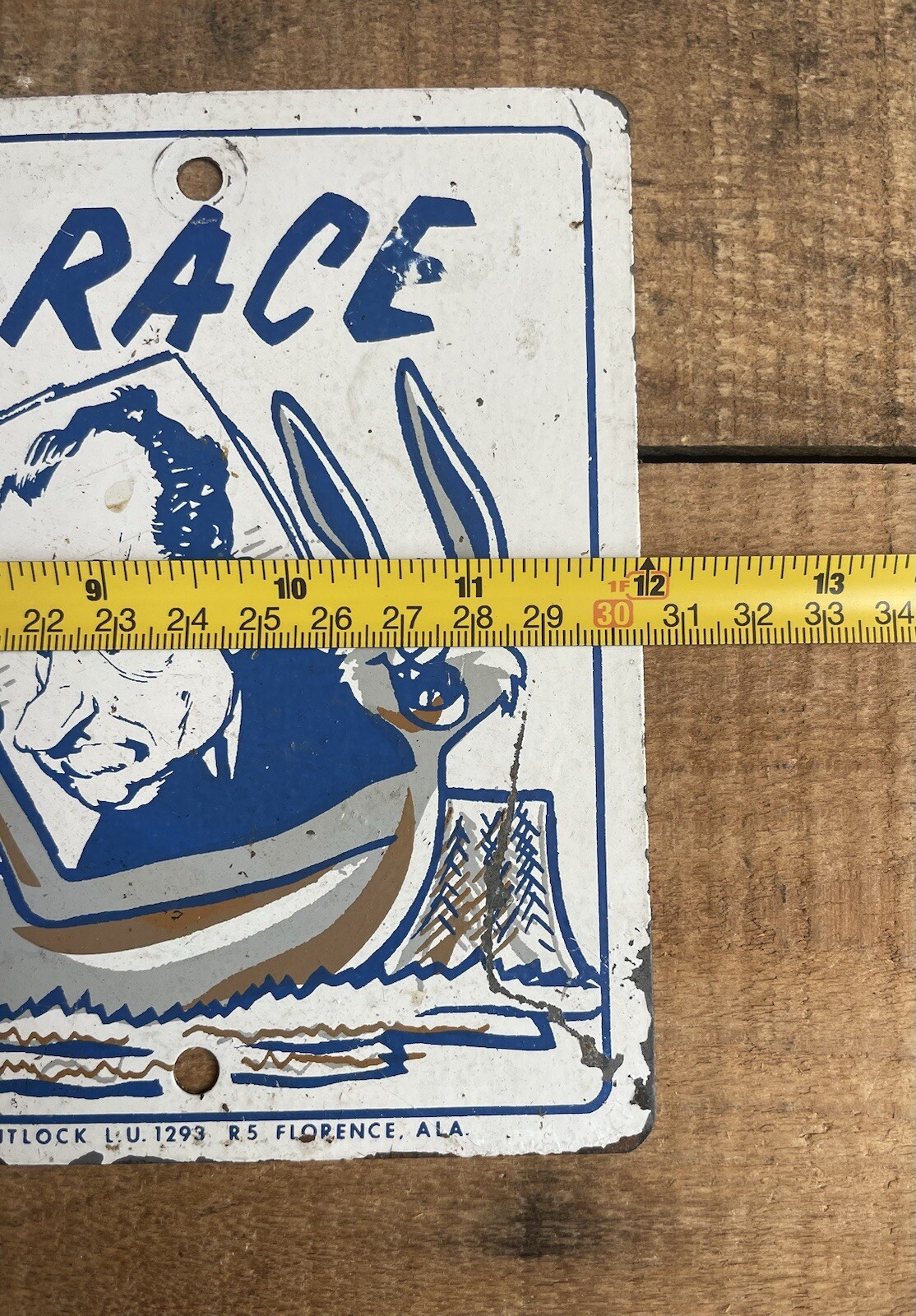 Vtg 1977 George Wallace Anti-Nixon Presidential Campaign Booster License Plate