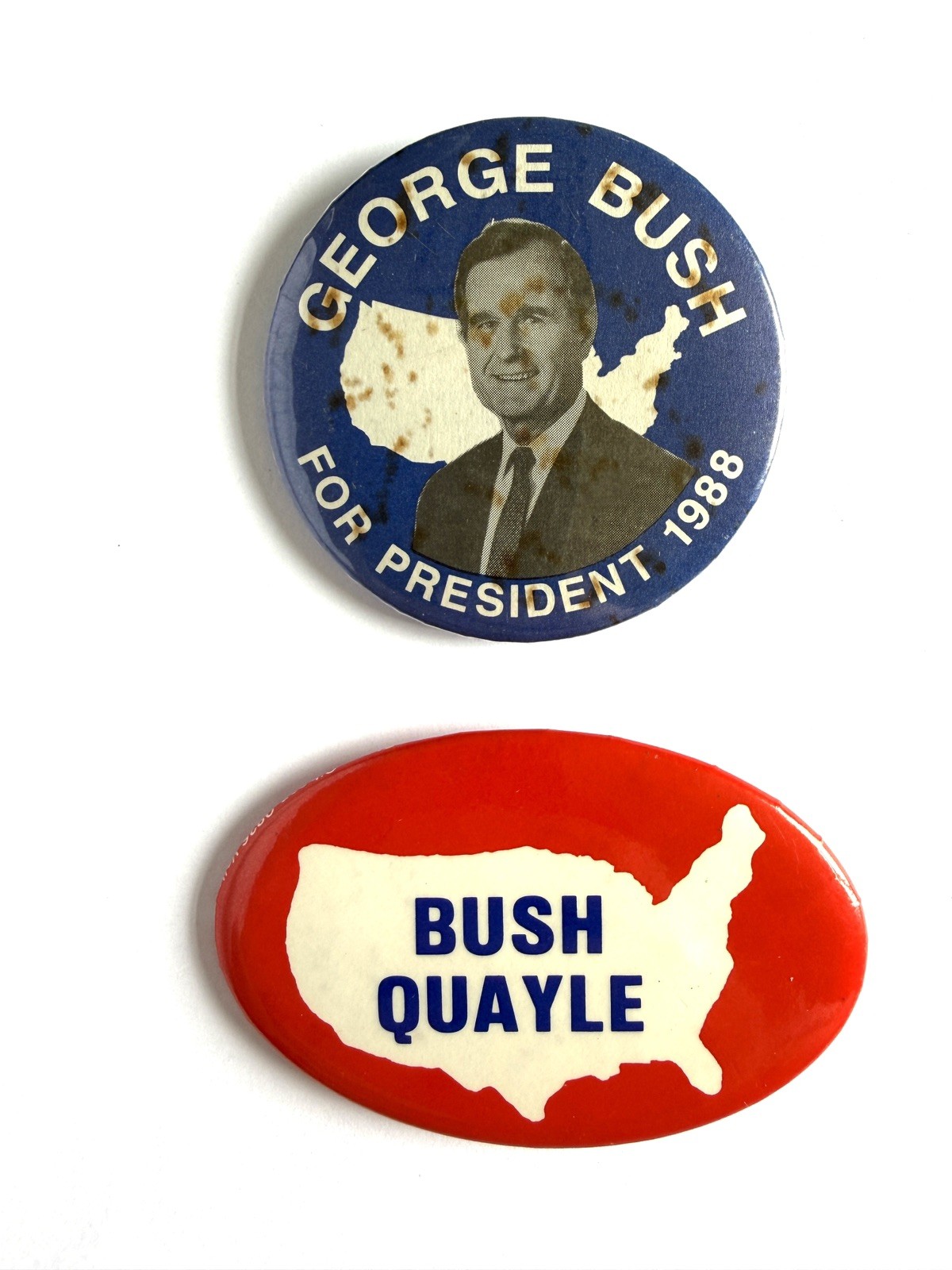 George Bush 1988 Campaign Pin Button Lot Bush Quayle Political Pins