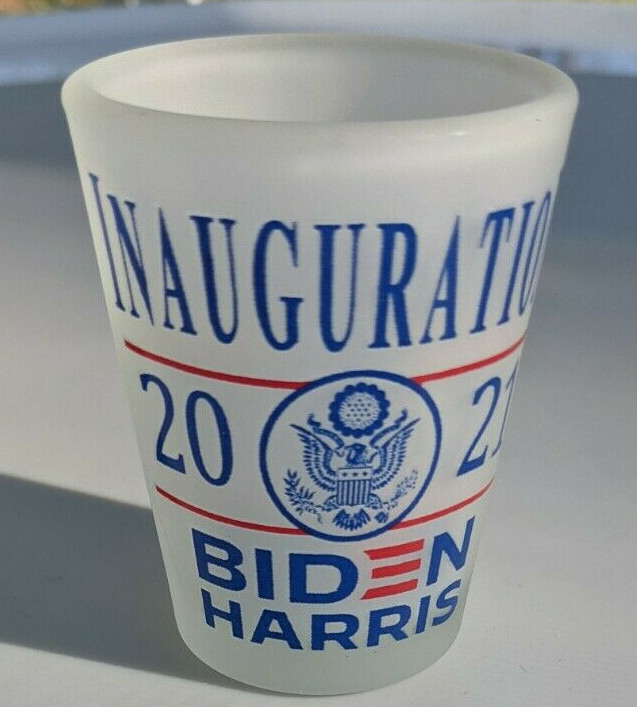 Biden Harris Presidential Inauguration Frosted Shotglass January 20, 2021 NEW