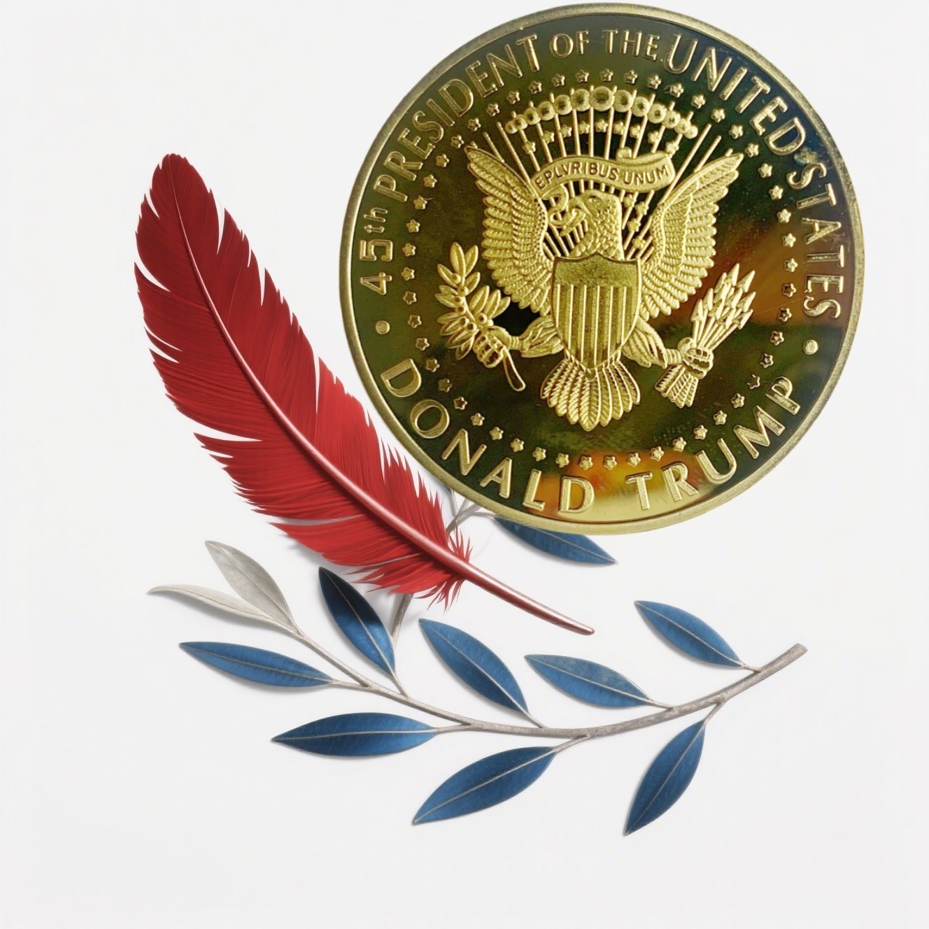 8 PCS 2024 President Trump Commemorative Coin Take America Back Metal Coin