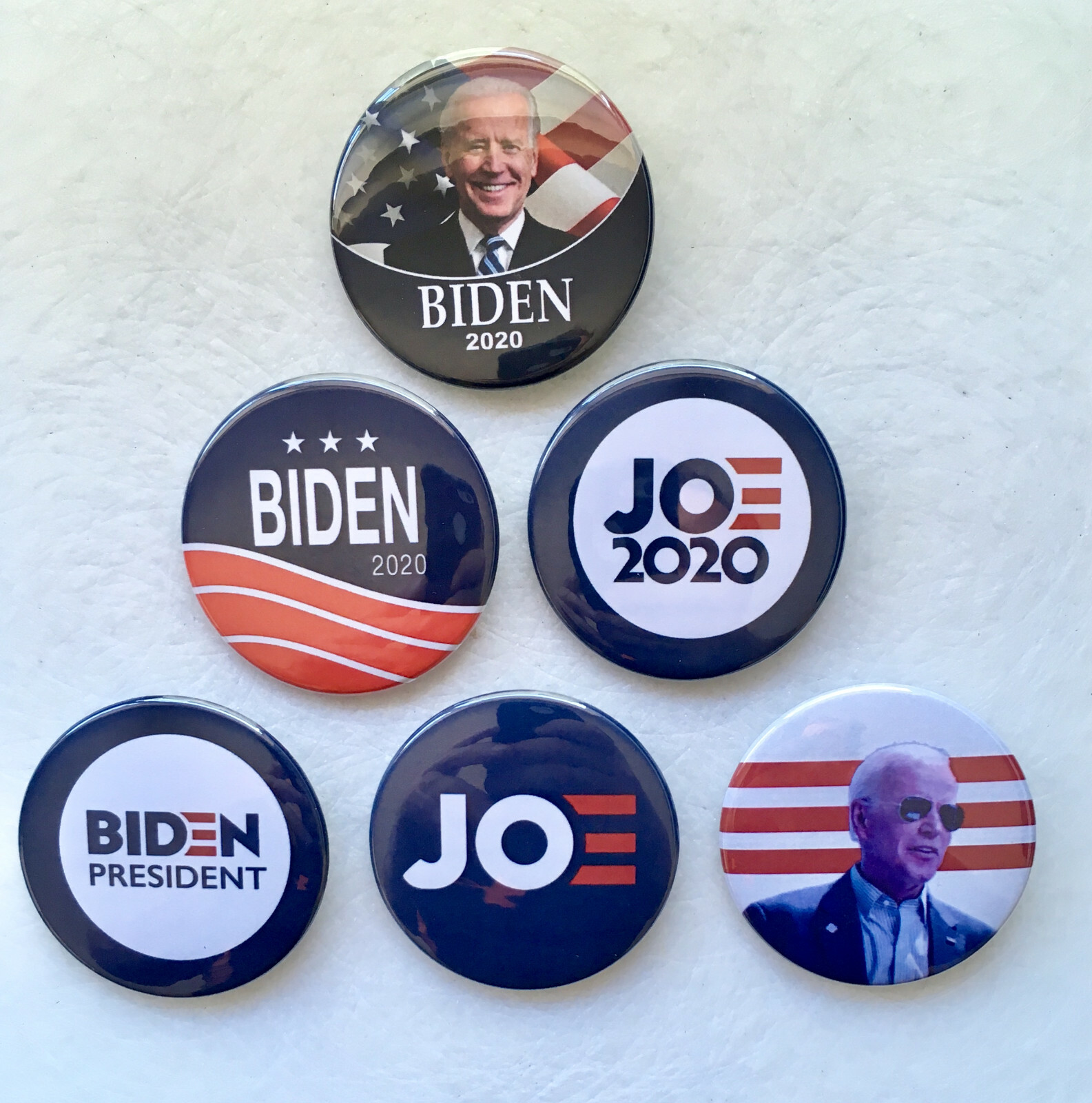 Biden 2020 (Set of 6 buttons, 2.25 inches) – Joe Biden for President in 2020