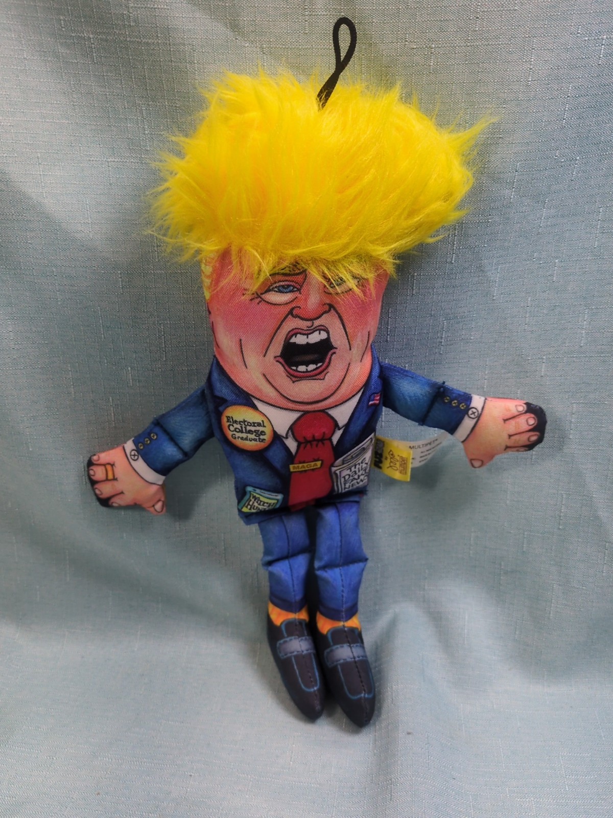 Multipet Collectible Donald Trump 12” Policitcal Parody Dog Toy Fuzzu 2024