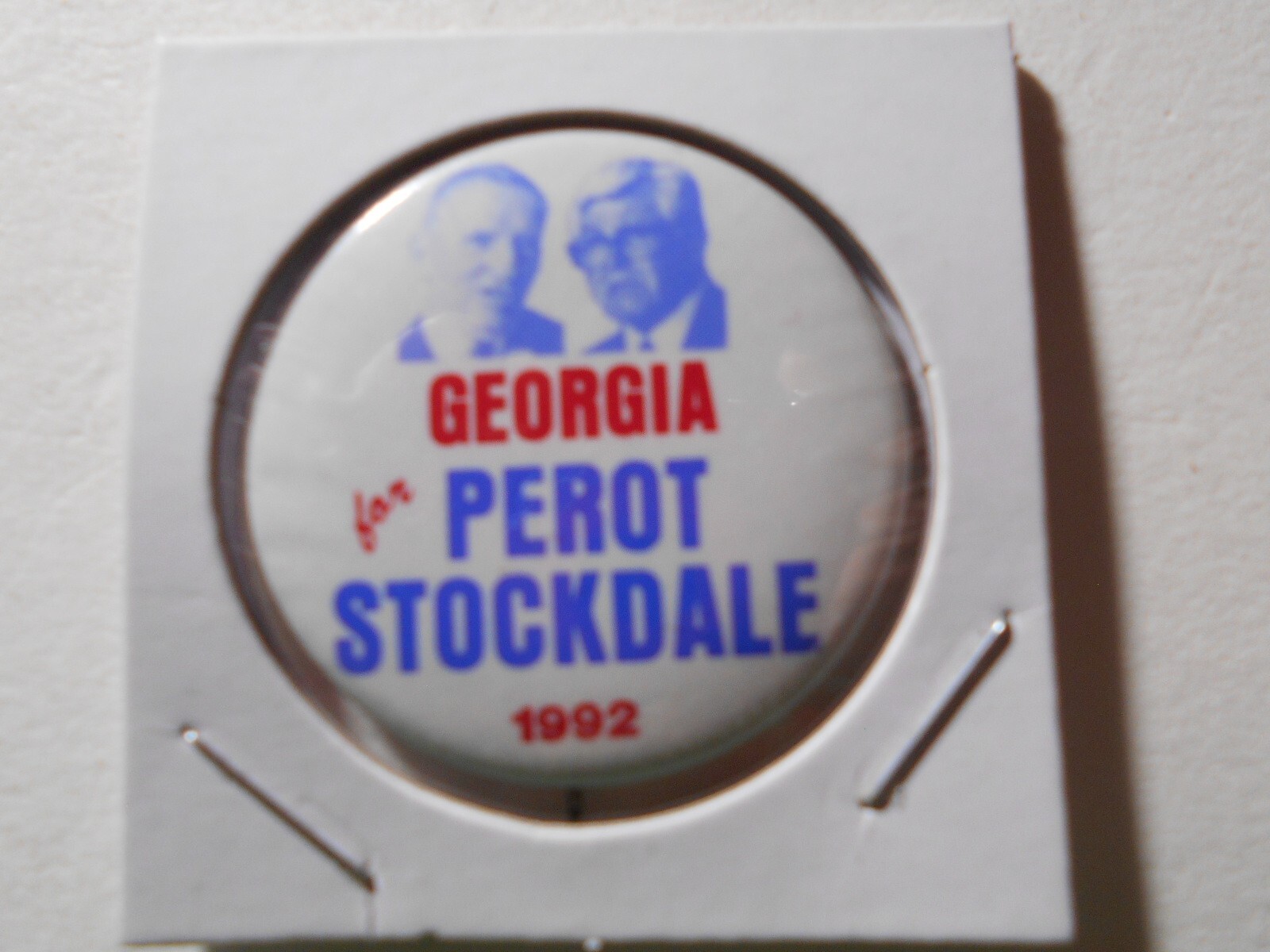 1-1/2″ Georgia for Perot Stockdale 1992 cello pinback button jugate