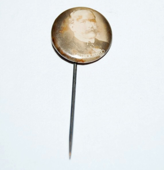 1904 ALTON PARKER STICKPIN campaign pinback button political badge president