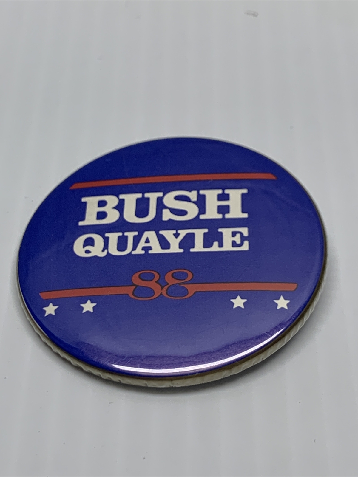 1988 George Bush Dan Quayle USA President Election Button Pin Campaign KG