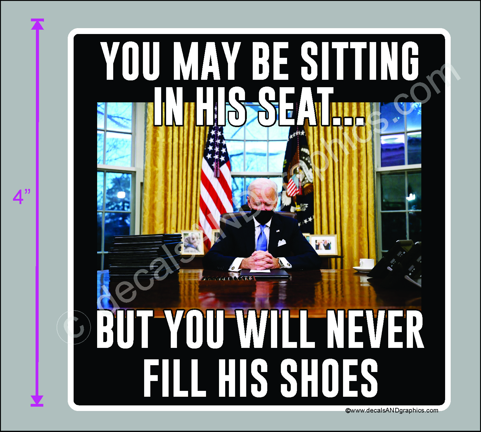 TRUMP 2020 STICKER ANTI BIDEN FILL SHOES ANTI DEMOCRAT DECAL ELECTION