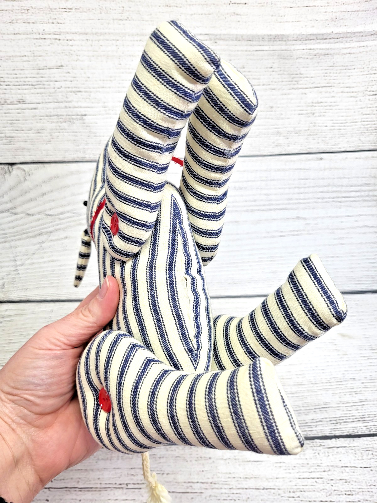 Vintage RE-ELECT CLINTON GORE ’96 Democratic Donkey Plush Striped Cloth 10″