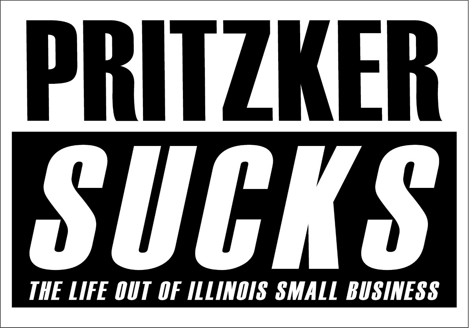 State of Illinois Pritzker small business Cool Funny USA Vinyl Sticker Decal