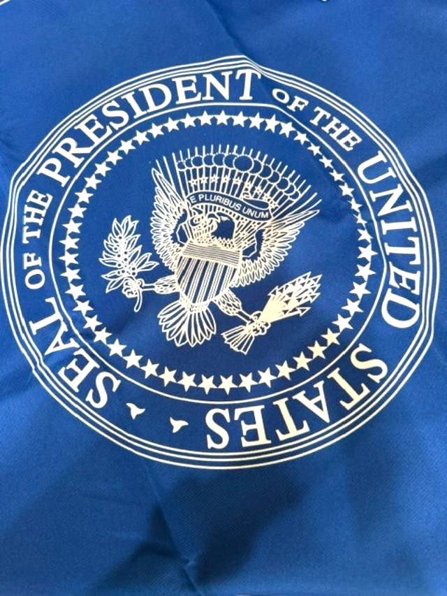 2020 President Donald J Trump BLUE Cotton Picnic Blanket with Presidential Seal