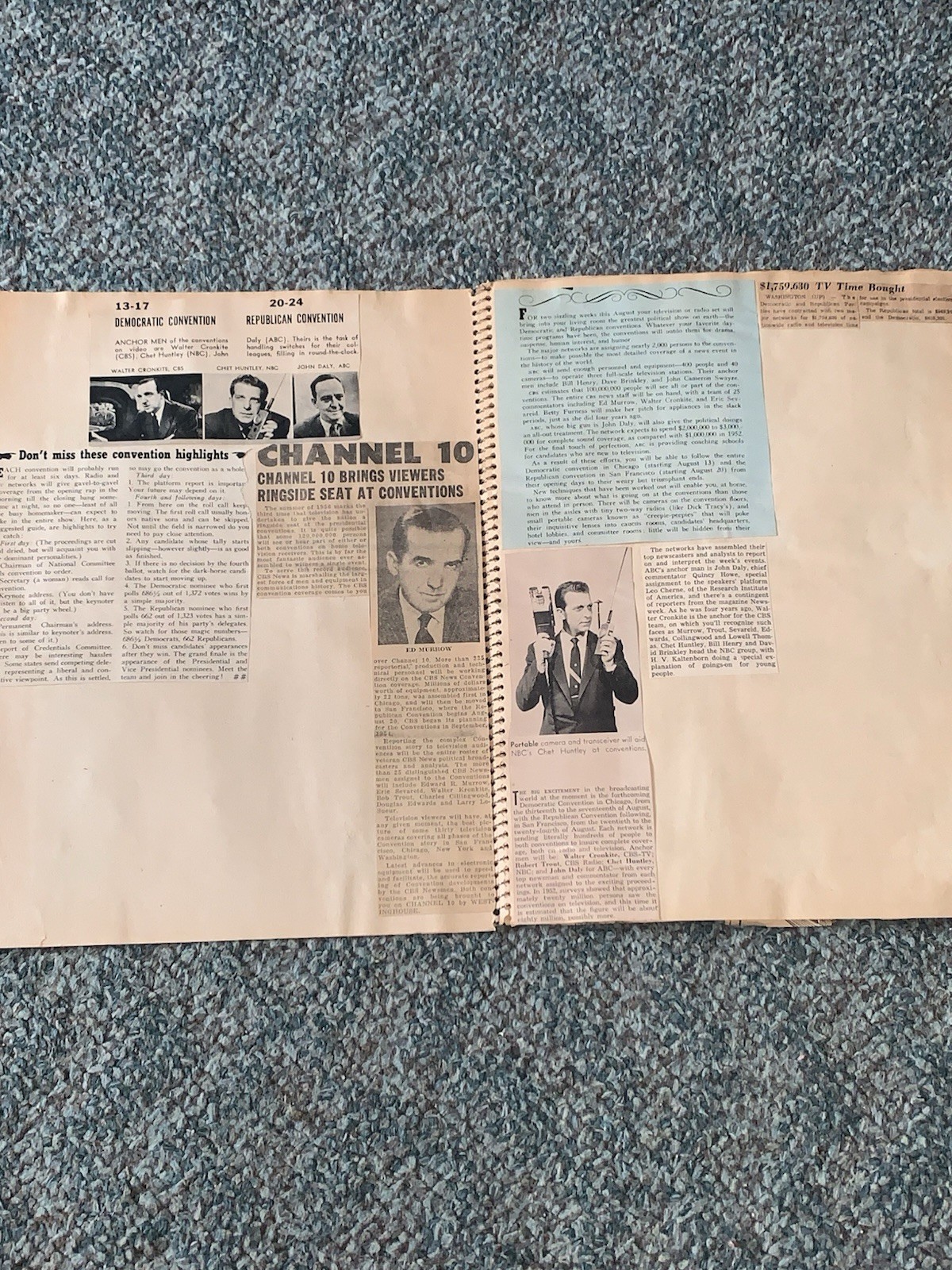 1956 President Eisenhower And GOP Convention Book With 53 Pages,w/Nebraska Ties!