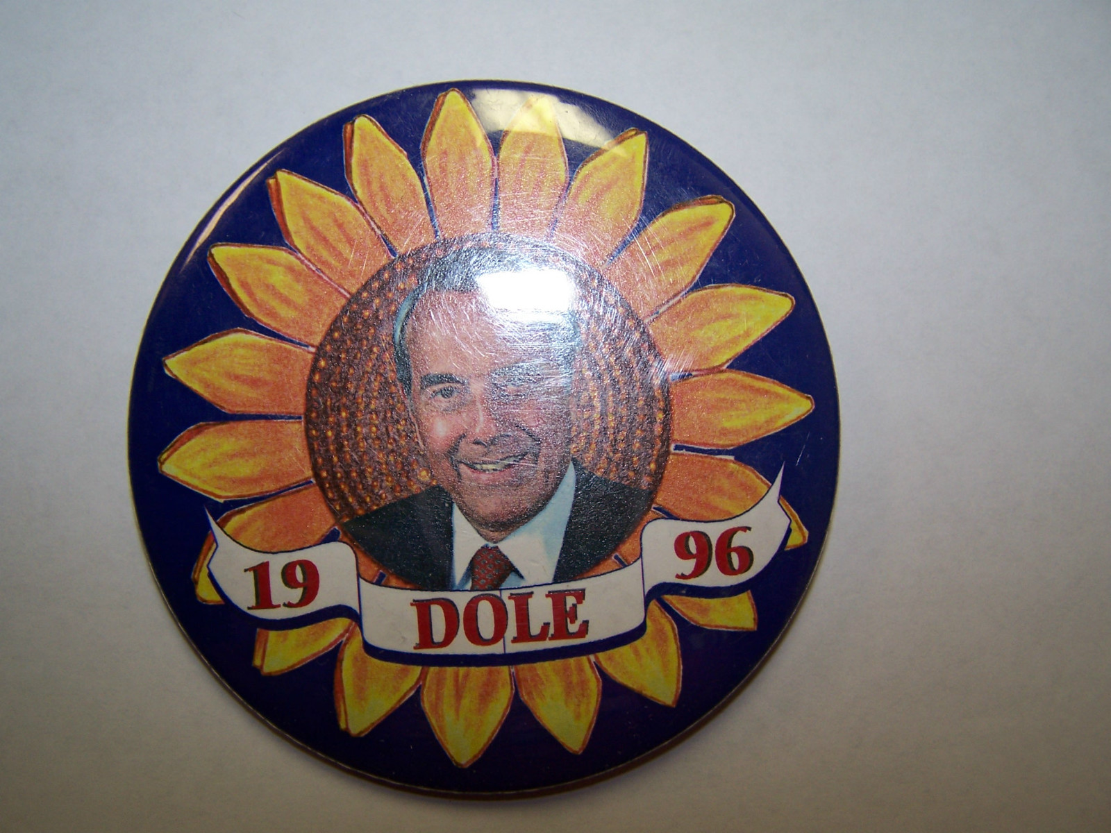 Bob Dole 1996 For President Sun Flower 3″ Political Button by Tigereye Design!