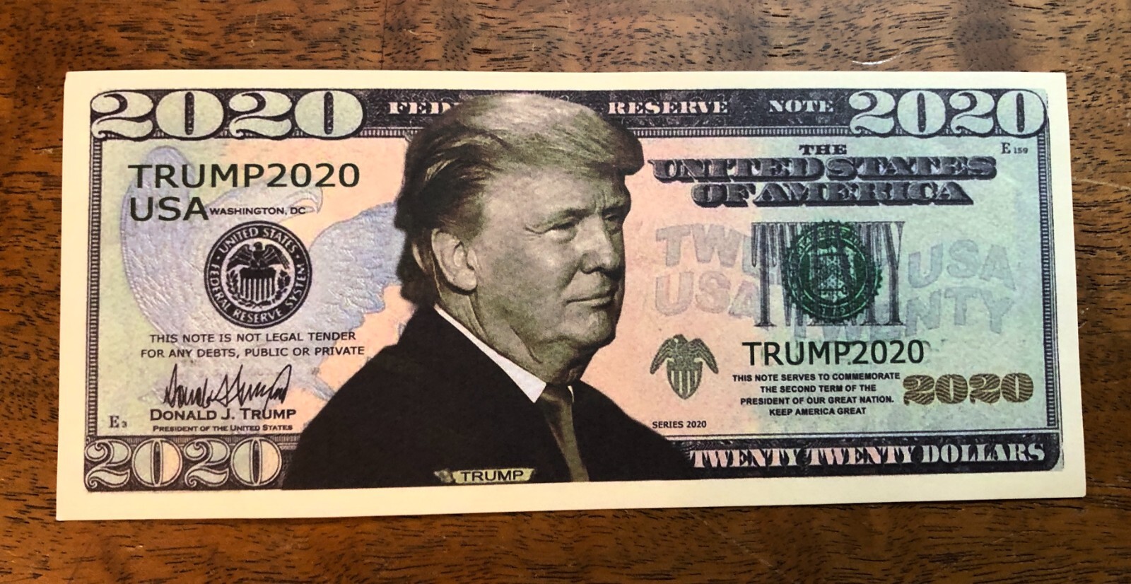 Donald Trump 2020 Campaign Dollar Bill MAGA Novelty Money