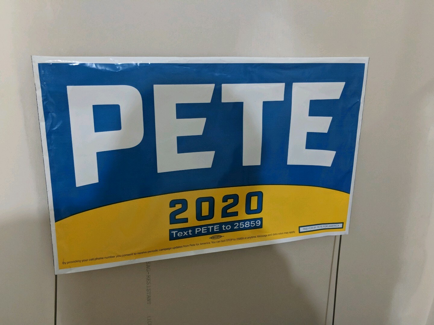 Pete Buttigieg Lawn Sign plus stakes **See Description** 26″x16″