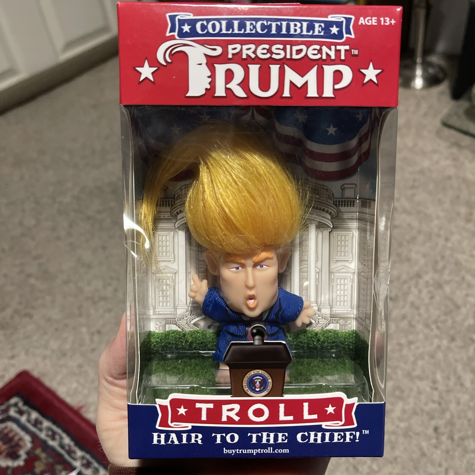 Hair to The Chief President Trump Collectible Troll Doll w/ comb- NIB 2017